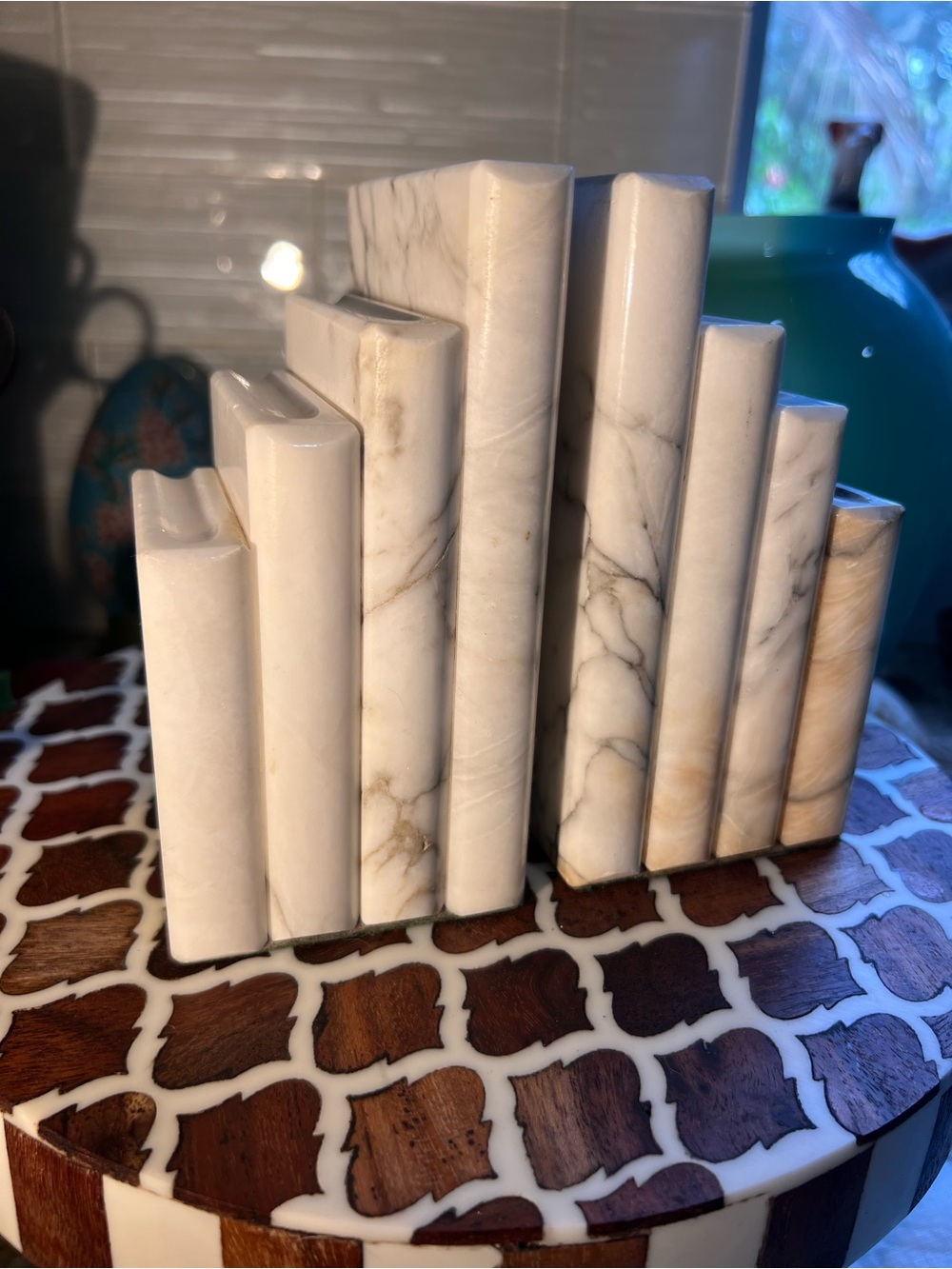 Awesome White Marble Decorative Bookends  -View All Photos
